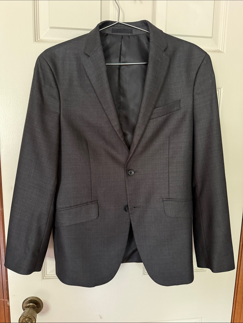 Kenneth Cole Reaction Dark Charcoal Two-Button Sport Coat